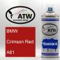 Preview: BMW, Crimson Red, A61: 400ml Sprühdose, von ATW Autoteile West.